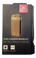 Schwarz Rock Flex Carbon Booklet Schutzhülle für IPHONE 5/5S / Se, Gold