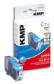 KMP Patrone C74 kompatibel mit Canon CLI-521C Pixma iP3600 4600 4700 MP550 cyan