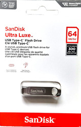 Original SanDisk 64 GB USB 3.2-Stick Ultra Dual Drive Luxe 300MB Typ-C - Silber