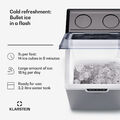 Eiswürfelmaschine Eiswürfelbereiter Gerät Icemaker 3,2 L Silber Bulleteis LED 