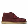 Clarks Originals Herren ** Desert Trek Hi Boots - Burgundy Suede * UK 9 / US 10 G