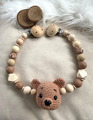 Kinderwagenkette  Wagenkette, Teddybär  natur  Baby Geschenk