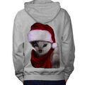 Wellcoda Weihnachten Katzenmütze Herren Hoodie