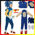 Kinder Jungen Sonic The Hedgehog Jumpsuit Cosplay Kostüm Party HalloweenGeschenk