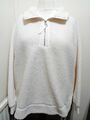 Autograph Creme Fleece Pullover Stil Jacke Größe 16 UK kuschelig warm