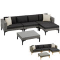 Alu Polyratten Lounge Sitzgruppe Gartenmöbel Set Essgruppe Rattan Sofa Garnitur