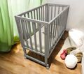 Roba Stuben Beistellbett  3in1 Barriere Style grau Babybett Stubenbett 