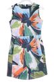 HALLHUBER Sommerkleid Damen Gr. DE 36 wollweiß-blau-hellorange Casual-Look