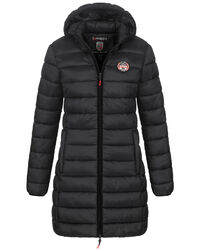 Geographical Norway Damen Winter Jacke Steppjacke Parka Lange Steppmantel 