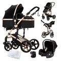 Kimaya® 3 in 1 Kombi-Kinderwagen Buggy Reisebuggy inkl. Auto- Babyschale Faltbar