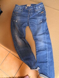 Gang Marge Jeans  Blaue Waschung mit used Details Gr.30