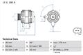 BOSCH Lichtmaschine Generator Lima 0 986 081 940 +171.36€ Pfand für VW T5 Bus T6