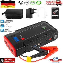 27000mah Auto KFZ Starthilfe Jump Starter 1000A Ladegerät Booster Powerbank PKW