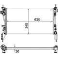 Mahle CR 1122 000P Kühler Motorkühlung für FIAT PEUGEOT CITROEN QUBO FIORINO