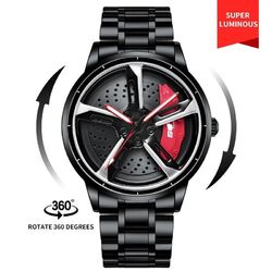 Wheel Watch Audi RS Armbanduhr Herren Damen Sportuhr Business Quarz Analog