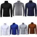 Herren Langarmshirt Thermo Unterhemd Rollkragen Pullover Shirts Top Thermoshirt