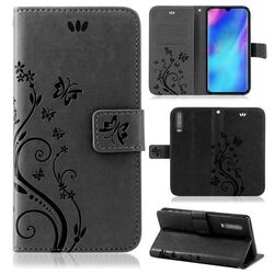 Huawei Handy Tasche Handyhülle Schutz Hülle Blumen Flip Cover Buch Case Etui