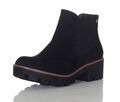 Rieker Damen Stiefelette Chelsea Boots Schuhe Absatz Biker Schwarz 99284-00