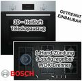 HERDSET Bosch Einbau-Backofen Einbauherd Edelstahl mit Gas-Kochfeld autark 90 cm