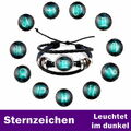 Armband Horoskop Sternzeichen leuchtet Surfer Leder Armband Herren Damen chunk