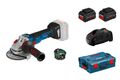 Bosch GWS 18V-10 SC Professional in L-BOXX mit 2 x 8,0-Ah-Li-Ion-Akku ProCORE18V