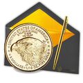 1/10 oz Unze American Eagle Gold-Münze, Echtheitsgarantie + Albellion® Kugelschr