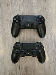 2x PlayStation ORIGINAL Dualshock 4 PS4 Wireless Controller Schwarz - defekt