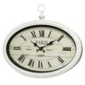 Vintage Uhr Wanduhr Antik Paris Landhaus mediterran Shabby Chic Quarz 50 cm
