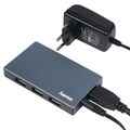 Hama 4-Fach USB 3.0 Aktiver Hub Netzteil Adapter Splitter für PC MacBook Laptop