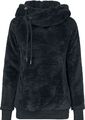 Urban Classics Kapuzenpullover Damen Ladies Long Teddy Hoodie schwarz