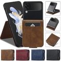 Leder Hülle Handyhülle Für Samsung Galaxy Z Flip 6 5 4 3 Tasche Etui Wallet Case