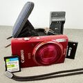 Canon Ixus 155 PowerShot ELPH 150 / 20 MP 10x Zoom Red Digital Compact Camera