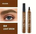 1x Augenbrauen Stift 3D Eye Brow Pen  Microblading Braun Wasserfest Bartfüller 