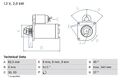 BOSCH 0 986 017 790 Starter Anlasser 2kW für FIAT PUNTO (188) Doblo Cargo (223)