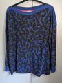 Street One Pullover, Langarm, Gr. 46, Animalprint, Blau/Grau-Schwarz *neuwertig*