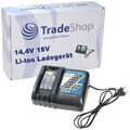 Trade-Shop 14,4V-18V Li-Ion Akku Ladegerät für Makita BDF452Z BDF452Z BDF453RHE