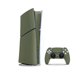 Playstation 5 Slim PS5 Skins Konsolen Aufkleber Faceplate Skin matt Olive