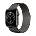 Apple Watch Series 6 - 44mm GPS+Cellular Edelstahl Graphit + Milanaise Armband