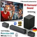 ULTIMEA D60 Soundbar Dolby Atmos 5.1 3D Surround BassMX Bass eARC HDM Subwoofer.