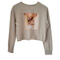 Ariana Grande Sweetener Sweatshirt XS Tan Reversed Graphic 2018 Cropped