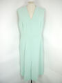 Escada Bleistiftkleid blau Midi ärmellos Wolle V-Ausschnitt Anlass Gr. 42 / UK 16