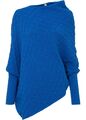 Neu Kimono-Pullover Gr. 36/38 Azurblau Damenpullover Langarm Strick-Pulli