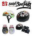 Streetsurfing Skater scooter BMX inline Helm oder Helm + Schützer Set Größe M