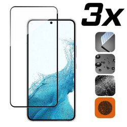 3x Panzerfolie aus Echtglas vollklebend Hartglasschutz für Samsung Galaxy S24 