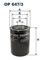 FILTRON Ölfilter OP 647/3 für