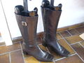 Bonita Stiefel Lederstiefel schwarz Gr. 37 Schaft mit Stretcheinsatz dehnbar