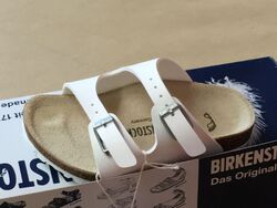 Birkenstock Nevada Slipper Sandale Kinder Gr. 26 Jungen Mädchen Weiß NEU 049731