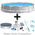 Intex Prism Frame Swimming pool 366 + Abdeckplane & Filterpumpe & Reinigungsset