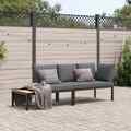 Gartenmöbel Sofa Gartenbank Garnitur Lounge Sitzgruppe 2-tlg. Aluminium vidaXL