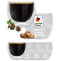 LAPRESO® Espresso Gläser Doppelwandig 6er Set 80 ml Thermogläser Kaffeegläser